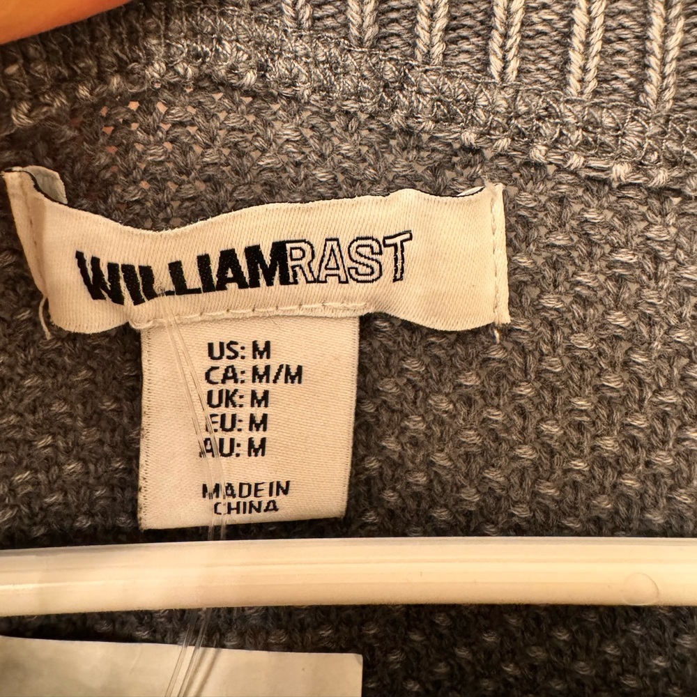 William Rast Textured Knit Gray Sweater - Picture 3 of 5